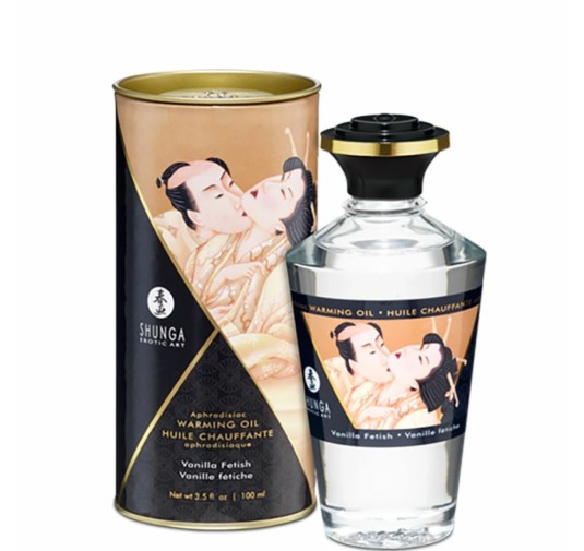 Rozgrzewający olejek do masażu - Shunga Aphrodisiac Warming Oil Vanilla Fetish 100 ml